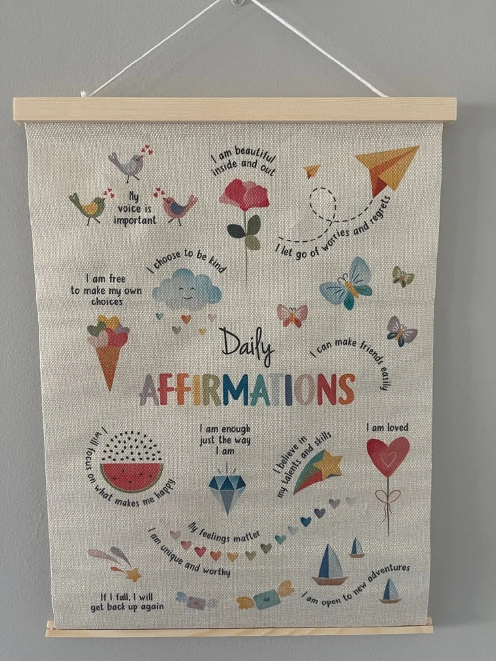 NEW Wall Hanging — Daily Affirmations 🌺